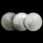 Duitsland, Bondsrepubliek 10 Deutsche Mark 3x 1972 / Olympic, Postzegels en Munten