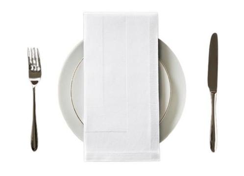 Serviettes de Table Blanches 56x56cm PC - Treb C2O, Huis en Inrichting, Keuken | Textiel, Overige kleuren, Nieuw, Verzenden