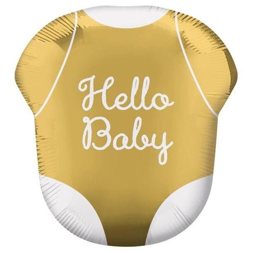 Helium Ballon Hello Baby T-shirt Leeg, Hobby & Loisirs créatifs, Articles de fête, Envoi