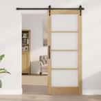vidaXL Binnendeur met Glas ORKDAL Bruin 83 x 202 cm, Doe-het-zelf en Bouw, Deuren en Vliegenramen, Verzenden, Nieuw