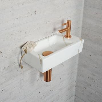 Fonteinset Carrara Marmerlook Wiesbaden Color Brons Koper, Doe-het-zelf en Bouw, Sanitair, Ophalen of Verzenden, Nieuw, Overige typen