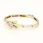 Armband - 18 karaat Geel goud, Witgoud Diamant (Natuurlijk), Handtassen en Accessoires, Nieuw