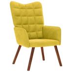 vidaXL Relaxstoel fluweel geel, Huis en Inrichting, Fauteuils, Verzenden, Nieuw