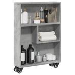 vidaXL Opbergtrolley smal 48x13x68 cm bewerkt hout, Huis en Inrichting, Verzenden, Nieuw