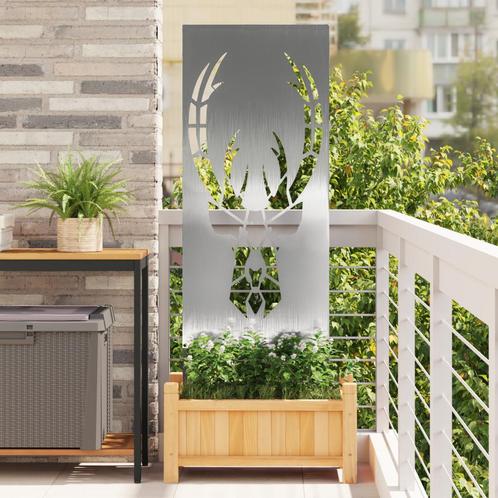 vidaXL Tuindecoratief paneel Zilver 50 x 140 cm Roestvrij, Verzamelen, Posters, Nieuw, Verzenden