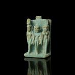 Oud-Egyptisch Faience Triade van Alexandrië, Osirisch amulet, Antiek en Kunst