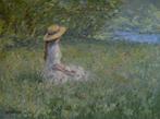 Chris van Dijk (1952) - Impressionist  Au bord de leau à, Antiek en Kunst