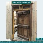 Antieke teakhouten deur, inloopkast deur, decoratieve deur, Antiek en Kunst, Ophalen of Verzenden