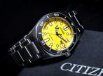 Citizen - AVIATOR 1860 Yellow - Eco Drive - Zonder, Handtassen en Accessoires, Horloges | Heren, Nieuw