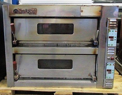 Italforni Pizza Oven, Steenoven 4+4, Digitaal, 380Volt, Electroménager, Fours