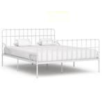 vidaXL Bedframe met lattenbodem metaal wit 200x200 cm, Huis en Inrichting, Verzenden, Nieuw