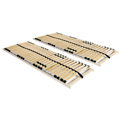 vidaXL Lattenbodems 2 st met 28 latten 7 zones 70x200 cm, Huis en Inrichting, Slaapkamer | Bedden, Nieuw, Verzenden