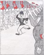 Chaplin mag Duitsland niet binnen op spotprent (lijst optie), Antiek en Kunst, Verzenden