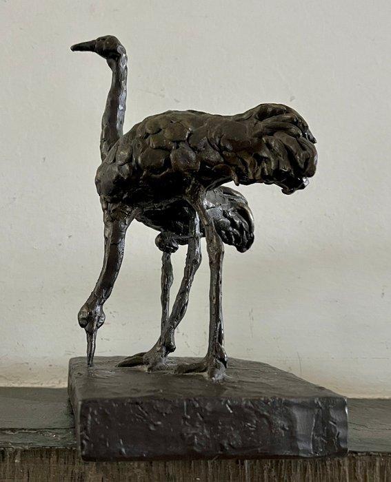 Statue, Twee beelden - 19 cm - Bronze, Étain, Antiquités & Art, Curiosités & Brocante
