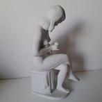 Beeld, Moeder met kind - 32 cm - Biscuit porselein