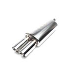 POT DÉCHAPPEMENT UNIVERSEL DOUBLE SORTIE INOX BORD FIN, Autos : Pièces & Accessoires, Verzenden