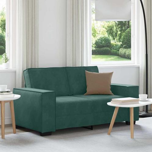 vidaXL Tweezitsbank 120 cm fluweel donkergroen, Huis en Inrichting, Zetels | Zetels, Nieuw, Verzenden