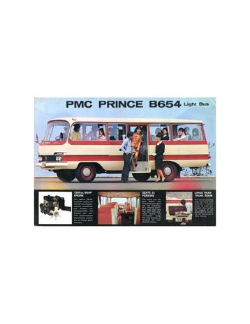 1962 PMC PRINCE B654 LIGHT BUS LEAFLET ENGELS, Ophalen of Verzenden