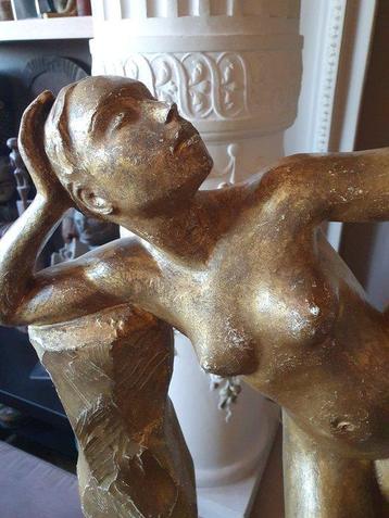 Arthur Dupagne (1895-1961) - Sculpture, La pose - 64 cm -