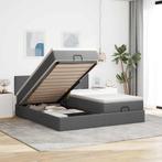 vidaXL Ottoman bed met matrassen 160x200cm stof donkergrijs, Huis en Inrichting, Slaapkamer | Bedden, Verzenden, Nieuw