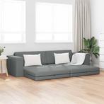 vidaXL Vloersofa Bed 2-in-1 Donkergrijs 245x150x60,5 cm Stof, Huis en Inrichting, Verzenden, Nieuw