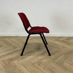 kantinestoel - stapelstoel, rood - zwart, Huis en Inrichting, Gebruikt, Zwart, Eén