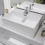 vidaXL Wastafel met kraangat wit 51,5x38,5x15 cm keramiek, Doe-het-zelf en Bouw, Verzenden, Nieuw