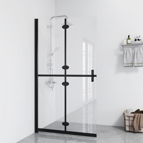 vidaXL Inloopdouchewand inklapbaar 80x190 cm ESG-glas, Doe-het-zelf en Bouw, Sanitair, Nieuw, Verzenden