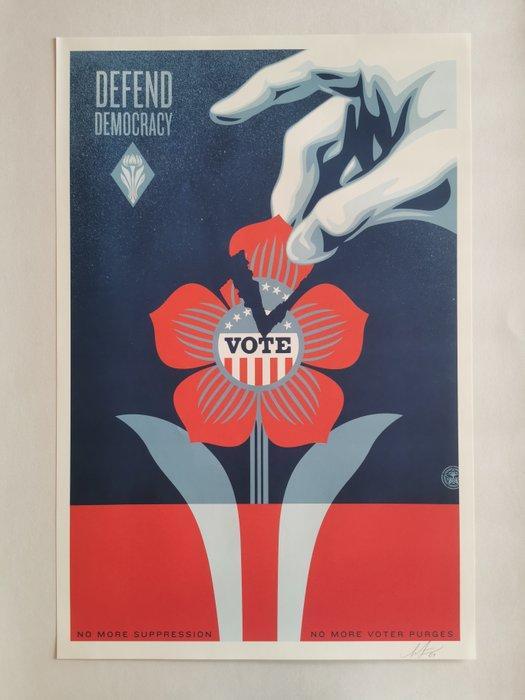 Shepard Fairey (OBEY) (1970) - Defend Democracy, Antiek en Kunst, Kunst | Designobjecten