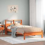 vidaXL Bed met boekenkast zonder matras grenenhout wasbruin, Huis en Inrichting, Slaapkamer | Bedden, Verzenden, Nieuw