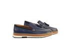 TESTONI Livorno SlipOn Casual Loafer Blue Calf 8 UK - 42, Nieuw