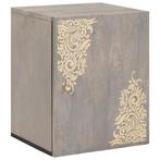 vidaXL Wandkast met opslag Grijs 38 x 33 x 48 cm Massief, Verzenden, Nieuw