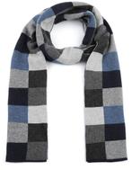 Profuomo Sjaal Wol Ruiten Navy maat  Heren, Verzenden, Nieuw, Profuomo