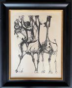 Marino Marini (1901-1980) - CAVALIERS ET CHEVAUX, FOND CREME, Antiek en Kunst