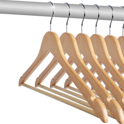 Jago® Kleerhangers - hout, broekrail en lusseninkepingen, ha, Kleding | Dames, Overige Dameskleding, Verzenden