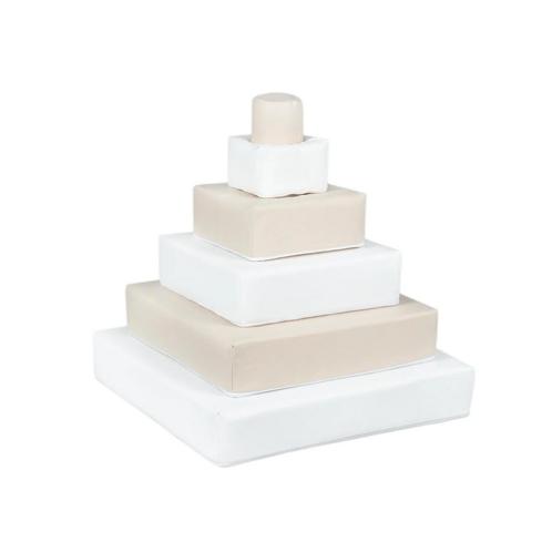Foam blokken - stapel toren - 55x55x60cm - wit beige, Kinderen en Baby's, Speelgoed | Educatief en Creatief, Nieuw, Ophalen of Verzenden