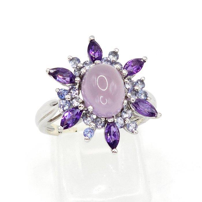 Zonder Minimumprijs - Cocktailring - 18 karaat Witgoud,, Handtassen en Accessoires, Antieke sieraden