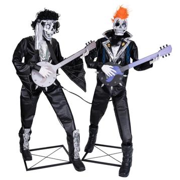 Animatronic Halloween Decoratie Punk Rock Skelet Duo 185cm beschikbaar voor biedingen