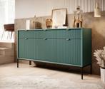 Dressoir groen 154x39x83 cm goud hotel chique, Verzenden