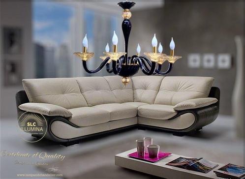 SLC Illumina - MG - Lustre - SLC Or Noir 8L - Cristal -, Antiek en Kunst, Kunst | Designobjecten