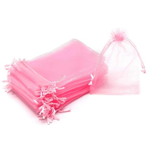 Fako Bijoux® - Organza Zakjes - 10x15cm - Roze - 50 Stuks, Divers, Emballage cadeau, Envoi