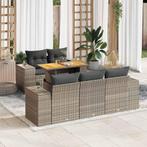 vidaXL Salon de jardin 6 pcs avec coussins gris résine, Verzenden, Neuf, Salons de jardin