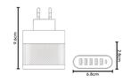 6-Poort Stekkerlader 65W - PD / Quick Charge 3.0 / USB, Télécoms, Téléphonie mobile | Batteries, Verzenden