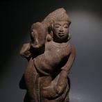 Champa, Vietnam, Inde Grès Relief de temple dun musicien.