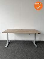 LINAK elektrisch zit-sta bureau - 160x80cm - Zilvergrijs ond, Ophalen of Verzenden, Bureau