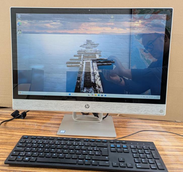 HP Pavilion AIO PC 24 i7, Computers en Software, Desktop Pc's, 2 tot 3 Ghz, SSD, Met videokaart, Met monitor, Refurbished, 8 GB