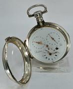 Dubois Et Fils - Mächtige Silber Kalenderspindeluhr -, Nieuw