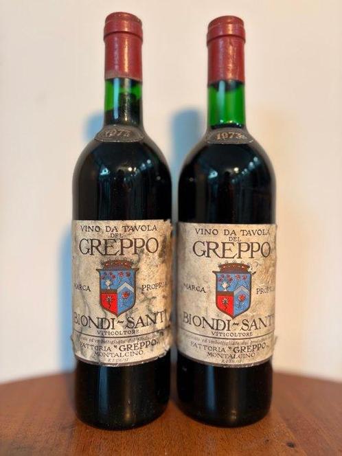 1973 1973 Biondi Santi, Vino da Tavola del Greppo - Toscane, Verzamelen, Wijnen