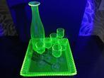 Drankservies - Uraniumglas - Service likeur Ouraline, Antiek en Kunst