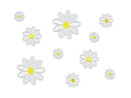 Strijk Embleem Bloemen 10st, Hobby en Vrije tijd, Feestartikelen, Nieuw, Verzenden